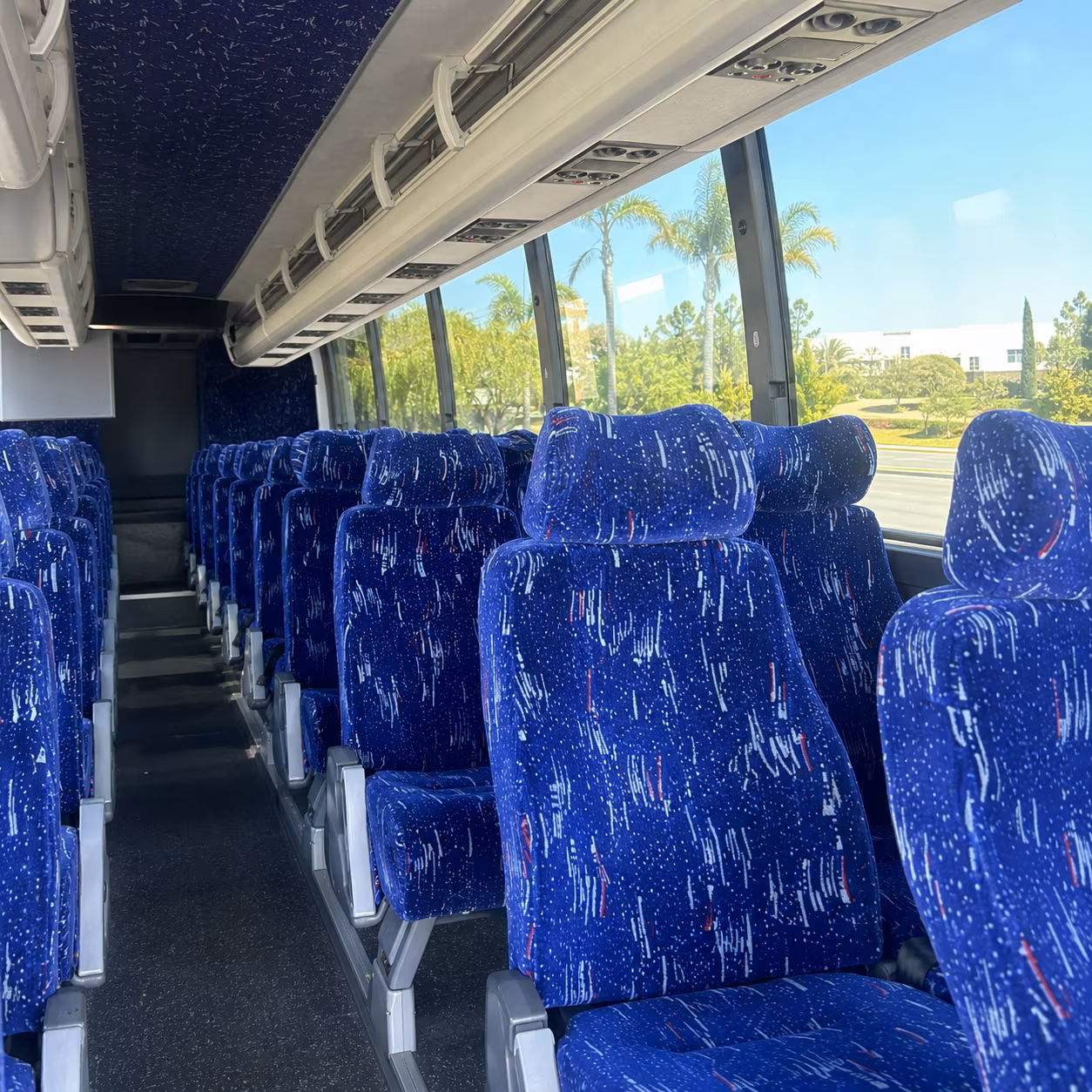 hoover charter bus interior