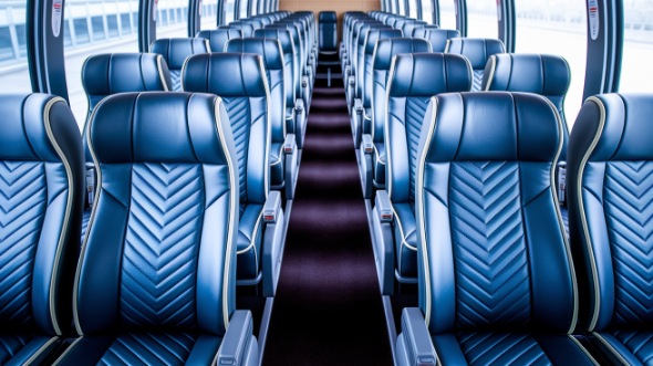 hoover 55 passenger charter bus inside
