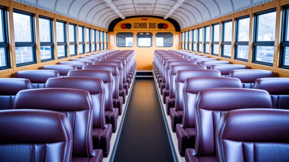 school bus rental interior
